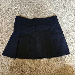 black mini skirt